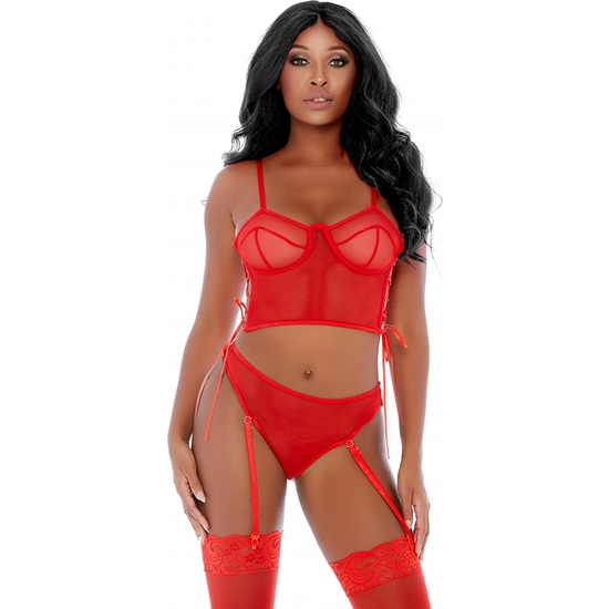 RING ME UP ENSEMBLE BUSTIE ROUGE