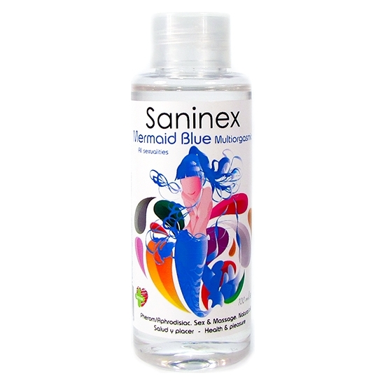SANINEX MERMAID BLUE MULTIORGASMIC - HUILE SEXE & MASSAGE 100ML