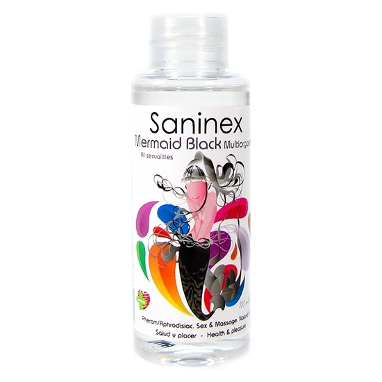 SANINEX MERMAID BLACK MULTIORGASMIC - HUILE SEXE & MASSAGE 100ML