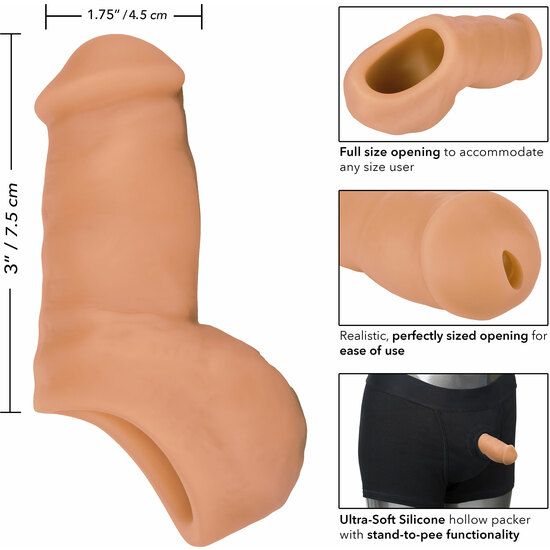COUVERCLE SILICONE SOFT STAND TO PEE - CARAMEL
