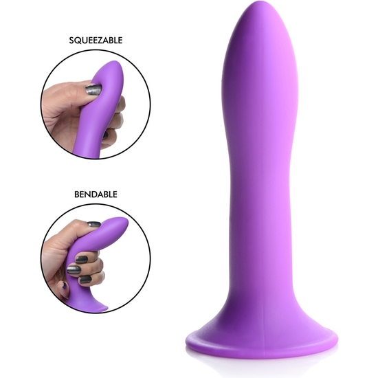 GODE EN SILICONE MINCE SQUEEZABLE - VIOLET