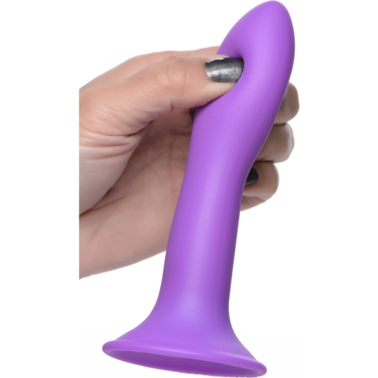 GODE EN SILICONE MINCE SQUEEZABLE - VIOLET