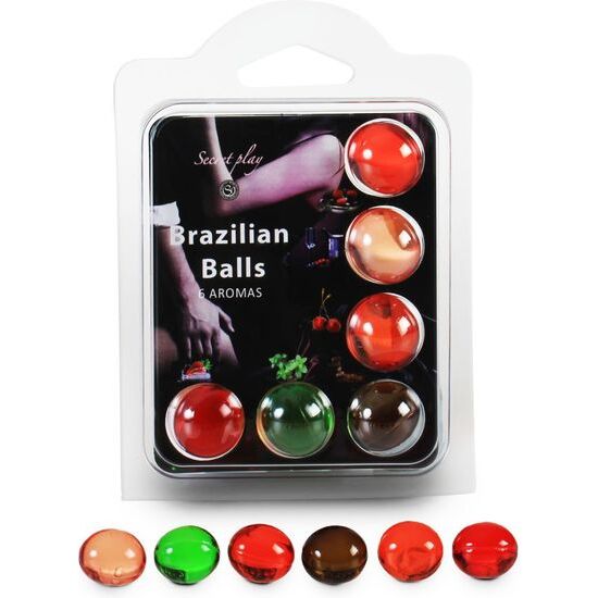 Secret Play Set 6 Balles Brésiliennes Arômes