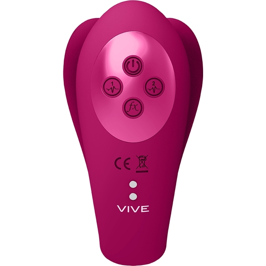 VIVE YOKO - VIBRATEUR TRIPLE ACTION AVEC PULSATION - ROSE
