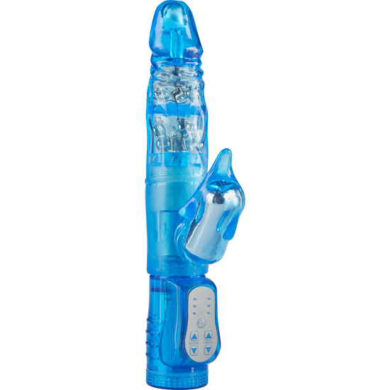 Vibrateur Avec Stimulateur De Clitoris Bleu