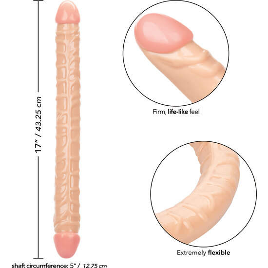 QUEEN TAILLE DONG DOUBLE DONG 17 POUCES PEAU