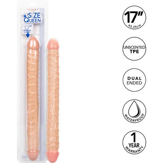 QUEEN TAILLE DONG DOUBLE DONG 17 POUCES PEAU