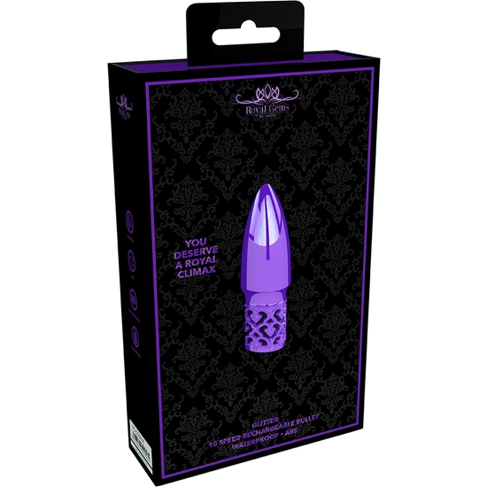 GLITTER - BULLET ABS RECHARGEABLE - VIOLET