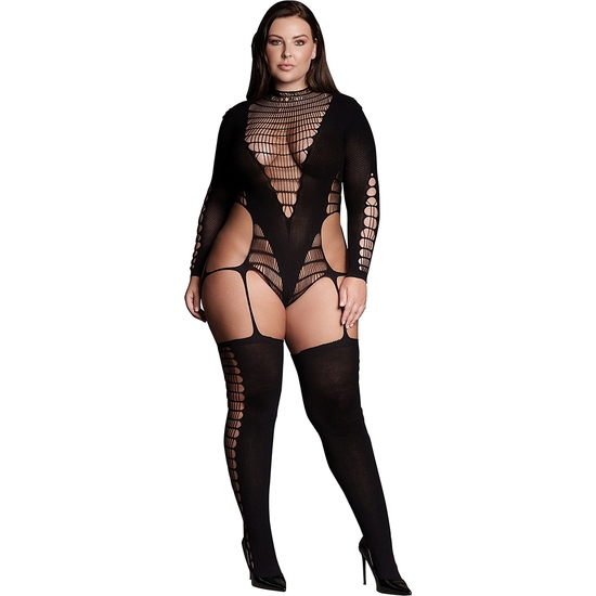 LE DÉSIR-SHADE-KALYKE XXIII - BODYSTOCKING À COL MONTANT - GRANDE TAILLE