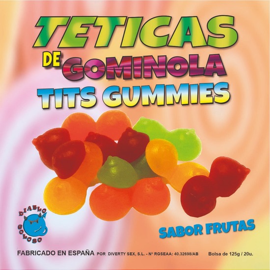 BOÎTE DE FRUITS SAVEUR GLOSS BOOB Gummy BOX 6 COULEURS ET SAVEURS FABRIQUÉES EN ESPAGNE
