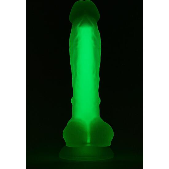 Silicone Doux Radiant - Pénis Brillant Vert 17,5cm