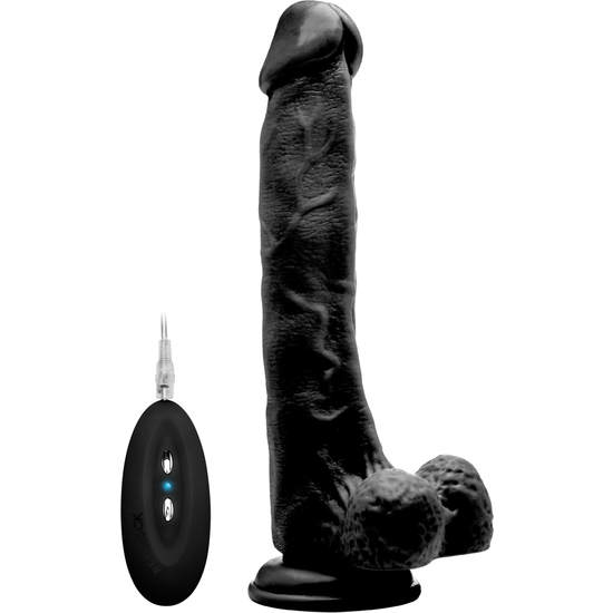 Realrock Vibrator Penis Avec Scrotus 27 Cm - Noir