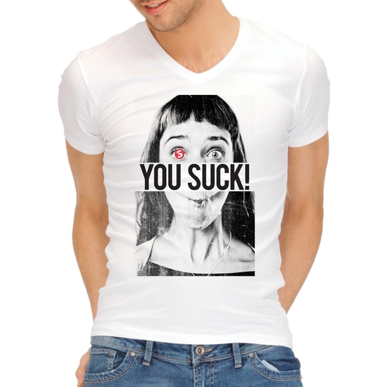 T-shirt Tu Suck Drôle