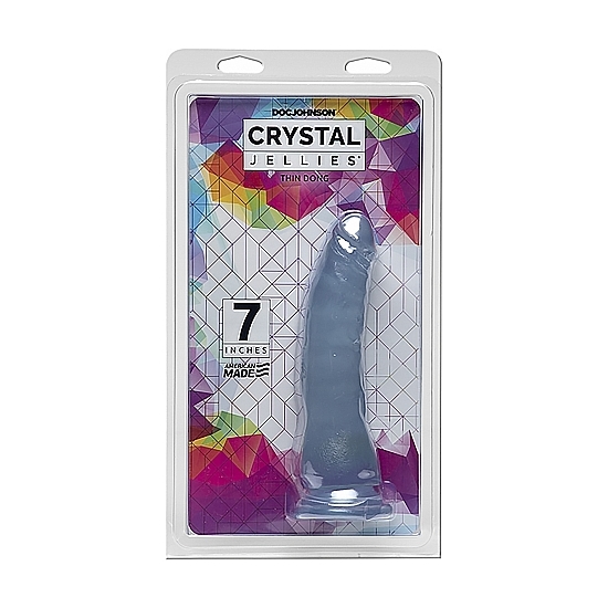 CRISTAL JELLIES THIN DONG 18CM - TRANSLUCIDE