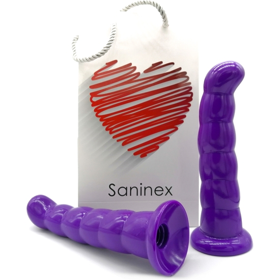 Saninex Love Me - Butt Plug & Dildo Xxl Avec Base D'aspiration - Violet