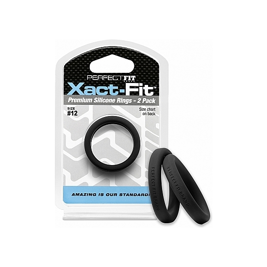 Xact-fit Lot De 2 Anneaux En Silicone 12,8cm - Noir